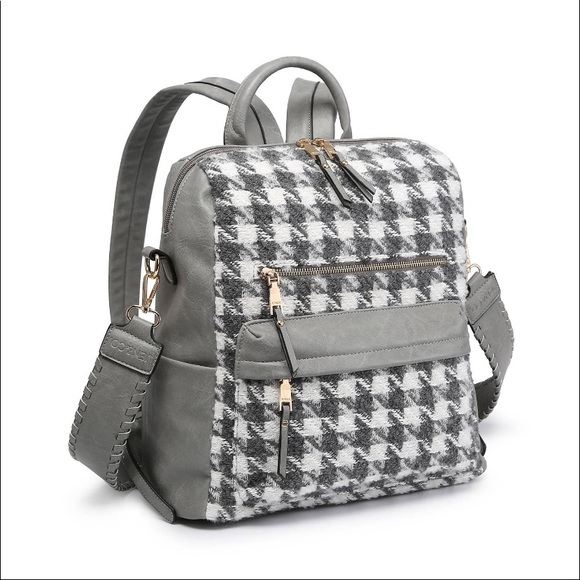 Houndstooth Backpack with Guitar Strap - Picture 2 of 4